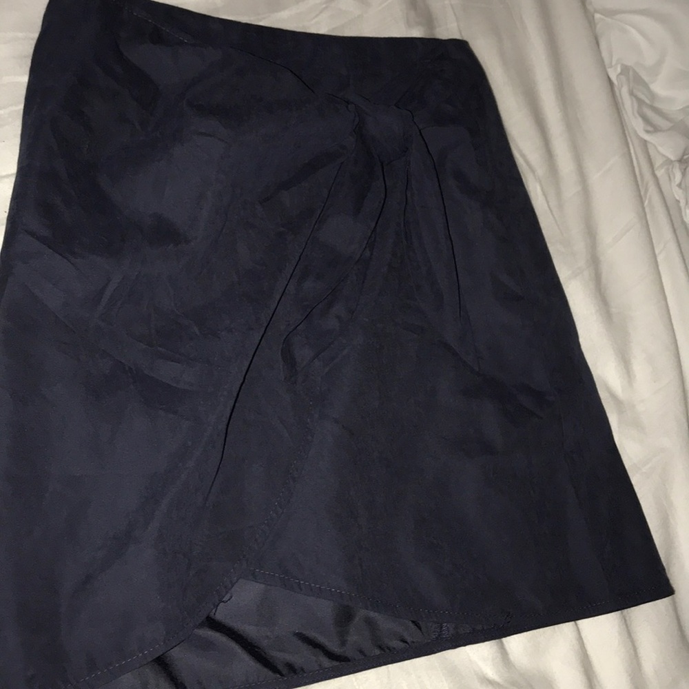 Navy blue tied skirt